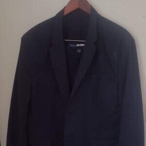 Old Navy Linen-Blend Suit, XL Blazer & Loose Taper Ankle Pants "Navy Plaid"